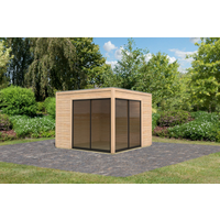 Karibu Gartenhaus 'Kubus 3' naturbelassen 308 x 242 x 308 cm