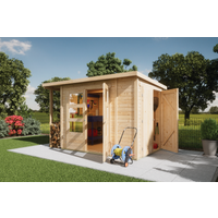 Karibu Gartenhaus-Set 'Kombo' naturbelas... Karibu Gartenhaus-Set 'Kombo' naturbelas...