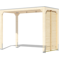 Karibu Karibu Lamellenwand für Pavillon 'Mingo' naturbelassen