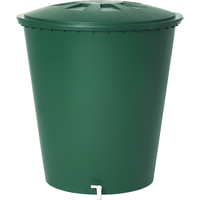 GARANTIA Regentonne 'Basic-Line' tannengrün 510 l mit Deckel und Hahn