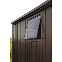 Biohort Fenster dunkelgrau-metallic 60 x 50 cm Kunststoffglas für Gerätehaus 'Europa'