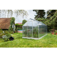 Vitavia Gewächshaus 'Triton 7500' 198 x 377 cm mit 6 mm Hohlkammerplatten silbern