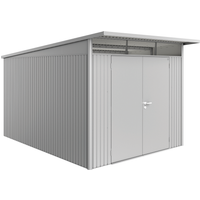 Biohort Gerätehaus 'AvantGarde' Gr. A8 silber-metallic 260 x 380 cm mit Doppeltür