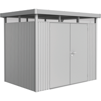 Biohort Gerätehaus 'Highline H2' silbern Doppeltür 275 x 195 x 222 cm
