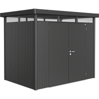 Biohort Gerätehaus 'HighLine H2' dunkelgrau Doppeltür 275 x 195 x 222 cm