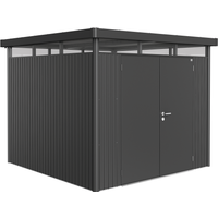 Biohort Gerätehaus 'HighLine H4' dunkelgrau Doppeltür 275 x 275 x 222 cm