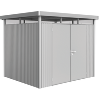 Biohort Gerätehaus 'HighLine H3' silbern Doppeltür 275 x 235 x 222 cm