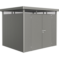 Biohort Gerätehaus 'HighLine 3' mit Doppeltür 275 x 235 cm Quarzgrau metallic