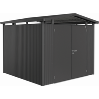 Biohort Gerätehaus 'Panorama' Gr. P4 dunkelgrau-metallic 273 x 278 cm, mit Doppeltür