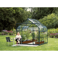Vitavia Gewächshaus 'Diana 6700' 254,4 x 254 cm mit 3 mm Sicherheitsglas smaragdfarben