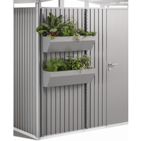Biohort Pflanzgefäß 'FloraBoard' quarzgrau-metallic für Gerätehaus 'AvantGarde', 'HighLine', 'Panorama'