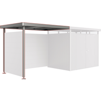 Biohort Seitendach quarzgrau-metallic 282 x 195 x 222 cm für Gerätehaus 'HighLine' H2