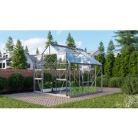 Vitavia Gewächshaus 'Meridian 2 6700' 254,4 x 254,4 cm mit 3 mm Sicherheitsglas aluminiumfarben
