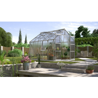 Vitavia Gewächshaus 'Jupiter 8300' 254,4 x 316,6 cm mit 6 mm Hohlkammerplatten aluminiumfarben
