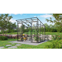 Vitavia Gewächshaus 'Playa 5900' 254,4 x 192,2 cm mit 3 mm Sicherheitsglas/6 mm Hohlkammerplatten schwarz