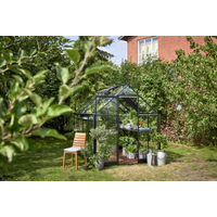 Halls Gewächshaus 'Qube 68' 188,8 x 250,7 cm mit 3 mm Sicherheitsglas schwarz