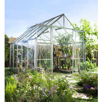 Halls Gewächshaus 'Magnum 108' 257 x 322 cm mit 3 mm Sicherheitsglas aluminiumfarben