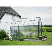Halls Gewächshaus 'Magnum 128' 257 x 384 cm mit 6 mm Doppelstegplatten grün