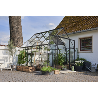Halls Gewächshaus 'Qube+ 88' 251 x 251 cm mit 3 mm Sicherheitsglas schwarz