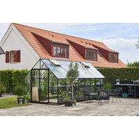 Halls Gewächshaus 'Qube+ 816' 251 x 498 cm mit 3 mm Sicherheitsglas schwarz