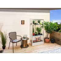 Vitavia Balkon-Gewächshaus 'Polis 350' 80,6 x 42,1 cm mit 3 mm Sicherheitsglas aluminiumfarben