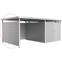 Biohort Seitenwand zum Seitendach silber-metallic 277 x 2,5 x 181 cm für Gerätehaus 'HighLine' H5