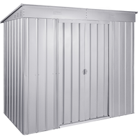 Globel Metallgerätehaus 'Skillion S84' silber-metallic 234 x 113 cm
