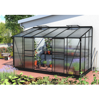 Vitavia Anlehngewächshaus 'Ida 7800' 190,1 x 378,8 cm mit 6 mm Hohlkammerplatten schwarz