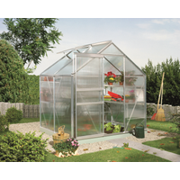 Vitavia Gewächshaus 'Calypso 3000' 195 x 158 cm mit 4 mm Hohlkammerplatten silbern