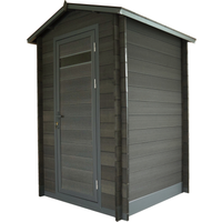 WPC-Gerätehaus 'Lasse' dunkelgrau 150 x 150 cm