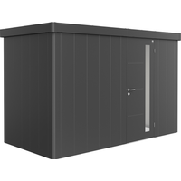 Biohort Gerätehaus 'Neo 1D' dunkelgrau-metallic 348 x 180 cm mit Standardtür
