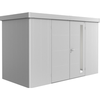 Biohort Gerätehaus 'Neo 1D' silber-metallic 348 x 180 cm mit Doppeltür