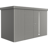 Biohort Gerätehaus 'Neo 1D' quarzgrau-metallic 348 x 180 cm mit Doppeltür