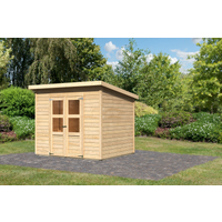 Karibu Gartenhaus 'Berseburg 5' Fichtenholz naturbelassen 219 x 242 x 214 cm