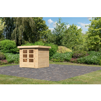 Karibu Gartenhaus 'Raskola 2' Fichtenholz naturbelassen 211 x 213 x 217 cm