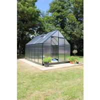 Halls Gewächshaus 'Universal 128' 257 x 384 cm mit 6 mm Doppelstegplatten grün