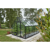 Halls Gewächshaus 'Universal 128' 257 x 384 cm mit 3 mm Sicherheitsglas schwarz