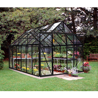 Halls Gewächshaus 'Magnum 128' 257 x 384 cm mit 3 mm Sicherheitsglas schwarz