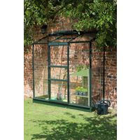Halls Anlehngewächshaus 'Altan 3' 69 x 194 cm mit 3 mm Blankglas grün