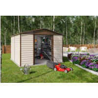 Yardmaster Metallgerätehaus 'Brandenburg 1012TBSL' taupe 303 x 376 x 224 cm