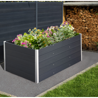Hochbeet XL aus WPC 200 x 75 x 100 cm anthrazit