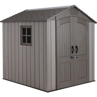 Lifetime Gerätehaus 'Stella' grau Holzoptik Kunststoff 4,16 m² 213 x 213 x 228 cm