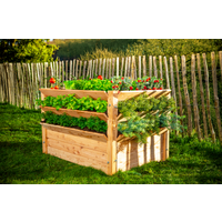 Westmann Hochbeet 'Premium' XXL Lärchenholz naturfarben 90,5 x 73 x 124,5 cm