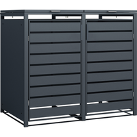 Westmann Mülltonnenbox 'Kubus' anthrazit Stahl 132 x 80 x 116 cm