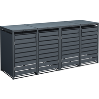 Westmann Mülltonnenbox 'Kubus' anthrazit Stahl 264 x 80 x 116 cm