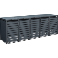 Westmann Mülltonnenbox 'Kubus' anthrazit Stahl 332 x 80 x 116 cm
