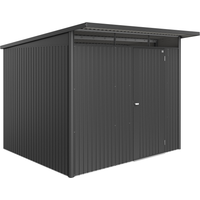 Biohort Gerätehaus 'AvantGarde ECO A6' dunkelgrau-metallic 260 x 260 cm mit Standardtür