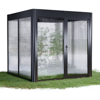 SunElements Gewächshaus 'SunGarden Select 2.2' 233 x 233 cm mit 10 mm Doppelstegplatten anthrazit-metallic