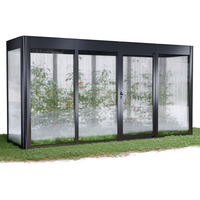 SunElements Gewächshaus 'SunGarden Select 4.1' 443 x 128 cm mit 10 mm Doppelstegplatten anthrazit-metallic