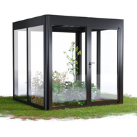 SunElements Gewächshaus 'SunGarden Energy 2.2' 233 x 233 cm mit 6 mm Acrylglas Solardach anthrazit-metallic
